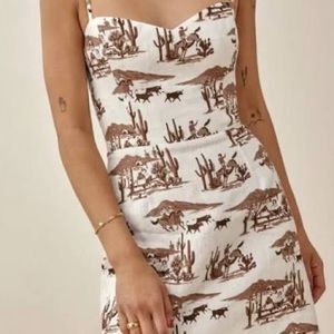 NWOT Reformation Roarke Linen Dress Sonora